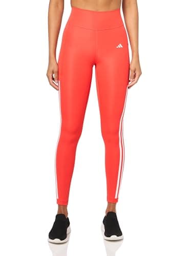 Image of adidas Women's Optime 3-Stripes 7/8 Leggings Compression Pants, Light red, XXL