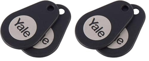 Image of Yale P-YD-01-CON-RFIDT-BL Smart Door Lock Key Tags, Black, 2 Count (Pack of 2), One Size