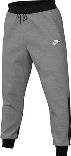 Image of Nike FB8002-064 Nike Tech Fleece Pants Men's DK Grey Heather/Black/White Size L
