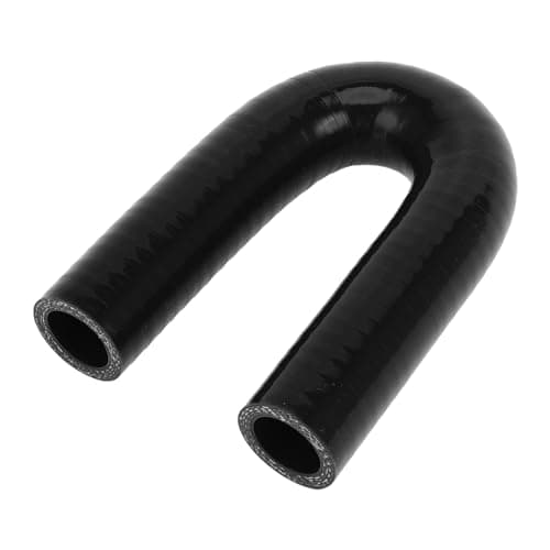 Image of X AUTOHAUX 1 Pcs 22mm/0.87" ID 120mm/4.72" Length 180 Degrees Black Car Silicone Hose Coolant Hose Universal