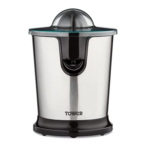 Image of Tower T12062 Freeflow Citrus Juicer with Flexible Anti-Drip Spout, 85W, Stainless Steel