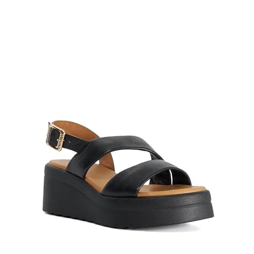 Image of Dune London Ladies KARING Leather Wedge Sandals Size UK 5 Wedges