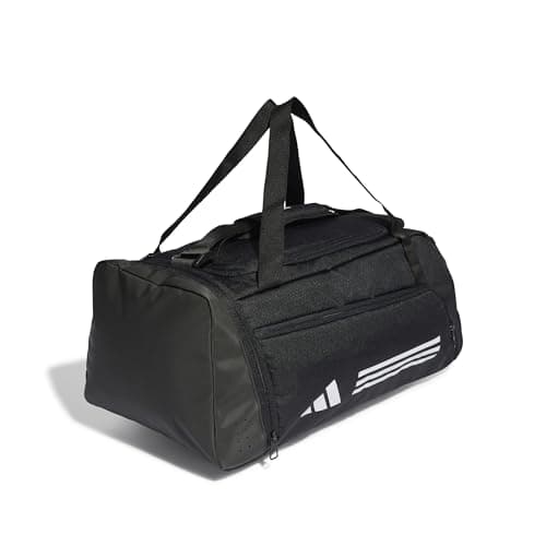 Image of adidas Unisex Essentials 3-Stripes Duffel Bag, Black/White, S