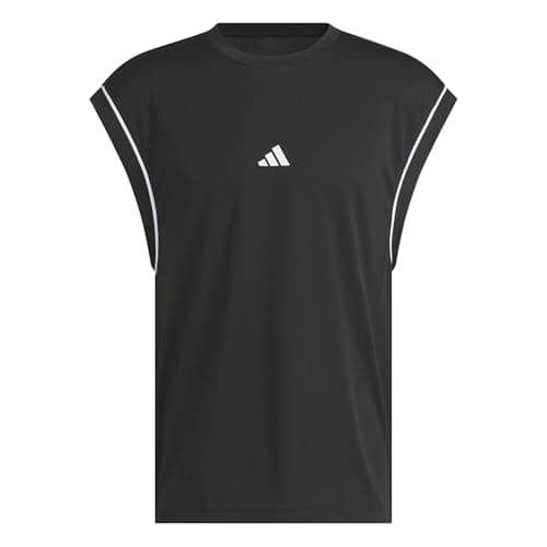 Image of adidas Men's Basketball All World Sleeveless Tank, Black/Black, M