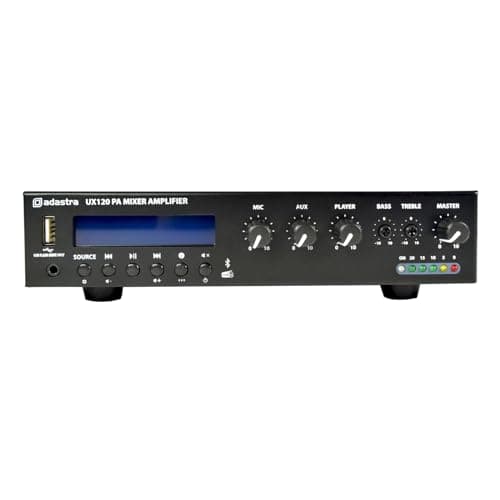 Image of adastra | UX Series Compact 100V Mixer-Amplifier with 120W of True Output Power Full Audio playback Though Multimedia Player Dab+ Bluetooth