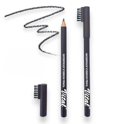 Image of Natural Definer Eyebrow Pencil With Brush -2 in 1 Precise Brow, Waterproof, Long Lasting & Easy Applicato (Dark Brown Shade)