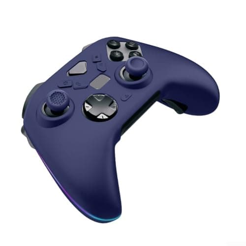 Image of HEIBTENY Silicone Protective Case For ROG Raikiri II For Xbox Controller, Soft Anti-Slip Cover With Precise Cutouts For Gaming, Shockproof Skin Shell(Dark Blue)