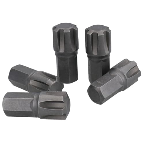 Image of M13 Male Short (30mm) Ribe Bit 5 Pack with 10mm Hex End S2 Steel Bergen