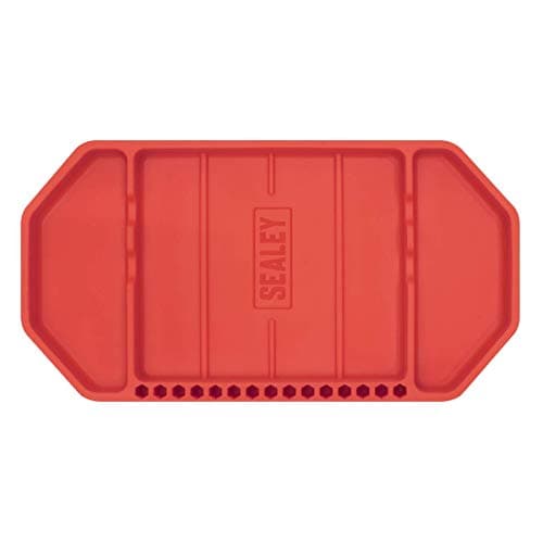 Image of *CLEAR* Sealey APNST1 Flexible Tool Tray - Non-Slip Portable Tool and Bit Storage 27 x 14cm
