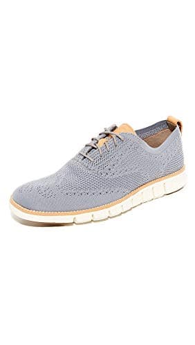 Image of Cole Haan ZEROGRAND STITCHLITE OXFORD, Men’s Oxfords, Grey (Ironstone Knit/Ivory Irnstn Knit/Ivory), 9.5 (43.5 EU)