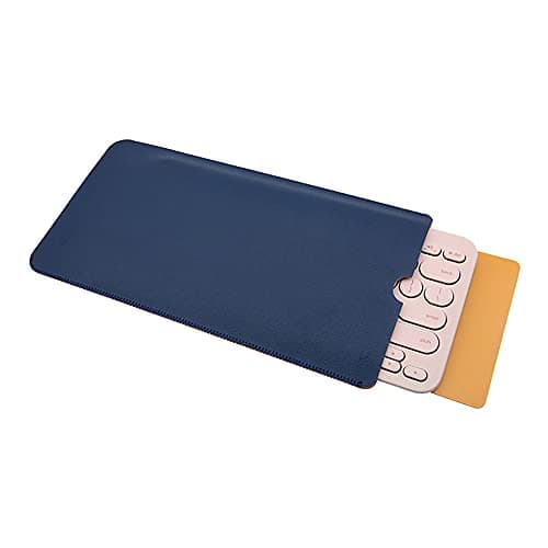 Image of ENJOY-UNIQUE Keyboard Protective Case Cover Compatible with Logitech Pebble Keys 2 K380s, K380, PU Leather Portable Travel Case Sleeve Skin, Not Included Keyboard (Deep Blue)