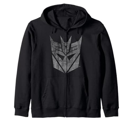 Image of Transformers Decepticons Iconic Distressed Logo Zip Hoodie