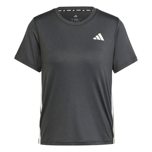 Image of adidas Women's Train Essentials 3-Stripes Workout T-Shirt, Black/White, M