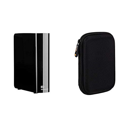 Image of WD 12 TB Elements Desktop External Hard Drive - USB 3.0 & Amazon Basics External Hard Drive Case