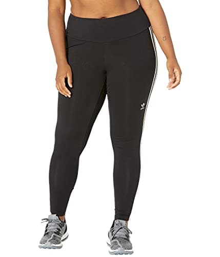 Image of adidas Plus Size 3-Stripes Tights Black 2X