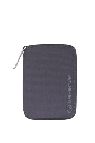 Image of Lifeventure RFID Mini Travel Wallet | Slim, Eco-Friendly Recycled Nylon Wallet, Passport & Document Holder for Travel | Water Resistant, 7 Card Slots, Passport Pocket & Pen Loop, Navy