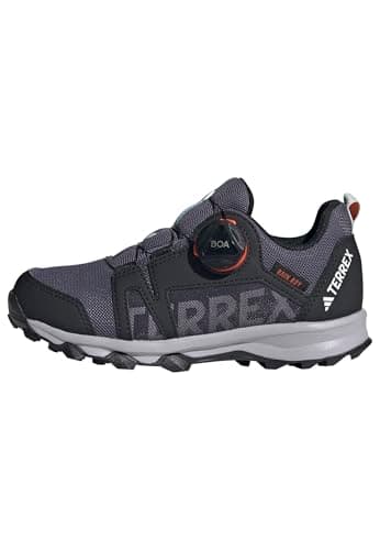 Image of adidas Unisex Kids Terrex Agravic BOA RAIN.RDY Trail Running Shoes, Pure Teal/FTWR White/core Black, 2 UK