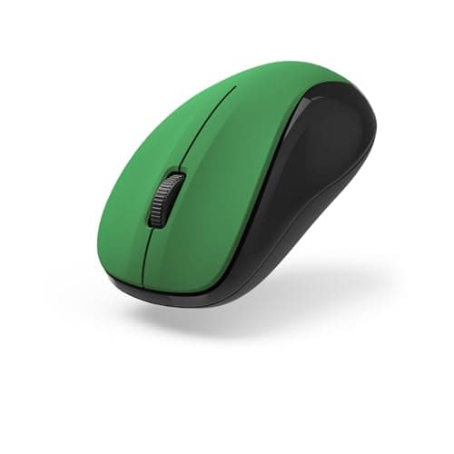 Image of Hama Wireless Mouse 3 Buttons 2.4GHz 1200dpi Optical Mouse Wireless Computer Mouse for Laptop PC Notebook Silent Battery Right Handed Left Handed USB Receiver Green