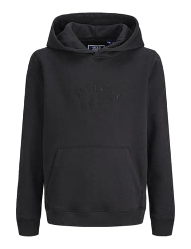 Image of JACK & JONES Jorbleecker Branding Sweat Hood Bf Jnr, black, 164