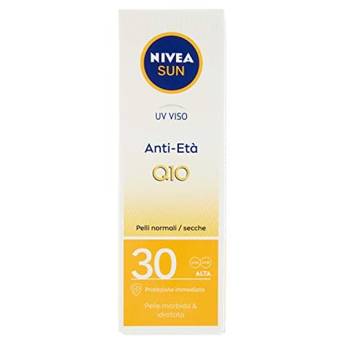 Image of NIVEA SUN UV Face Anti-Ageing FP 30 in 50 ml Tube, Anti-Wrinkle Face Cream with Coenzyme Q10, Face Sunscreen 30 for Daily Use with Anti-Aging and Stain Protection Action