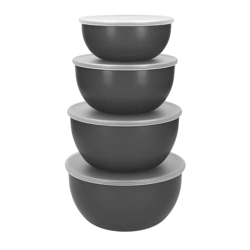 Image of KitchenAid 4pc Meal Prep Bowls Set with Lids - Charcoal Grey