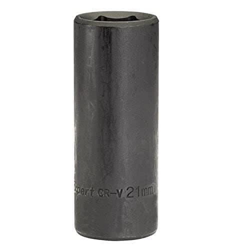 Image of Draper Expert HI-TORQ 1/2" 21mm Deep Impact Socket | 6 Point Hex Socket | Chrome Vanadium Steel Wrench Accessory | 14104
