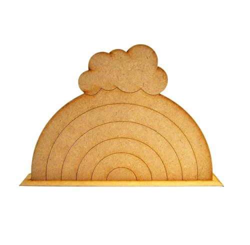 Image of Large 40cm Freestanding Rainbow Craft Blank Paint your Own Laser Cut Wood