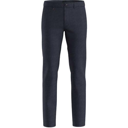 Image of BOSS Men's Chino_Slim Trousers_Flat, Dark Blue, 38 W/34 L