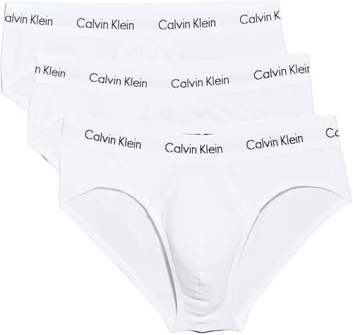 Image of Calvin Klein Men's Hip Briefs, White, L