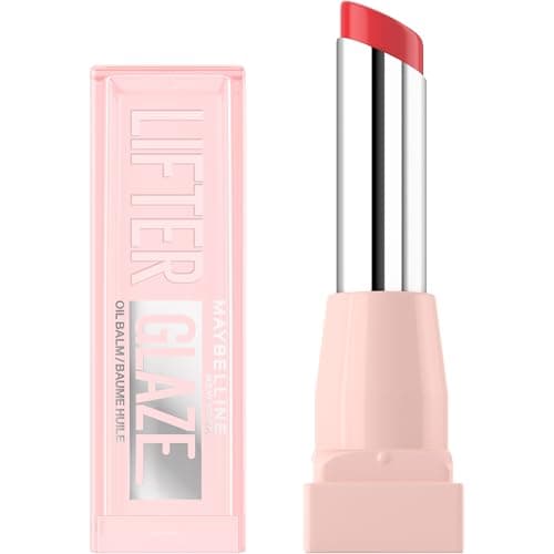 Image of Maybelline New York Lifter Glaze Lip Oil Balm, Up to 24HR Hydration, Plumping for Fuller Lips, Hyaluronic Acid & Acerola Cherry Extract for Ultra-Comfortable Shine, Shade: Peach Quench