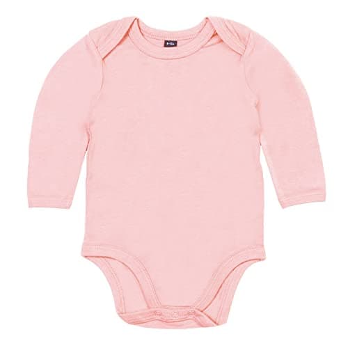 Image of BABYBUGZ Organic L/S Bodysuit, Powder Pink, 6-12. BZ30