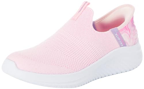 Image of Skechers Girl's Ultra Flex 3.0 Colory Wild Sneakers, Light Pink Mesh/Multi Trim, 11 UK Child