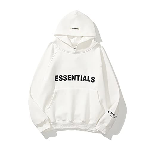Image of Cololuck Unisex Oversized Fleece Hoodie, 3D Letter Print Streetwear Pullover, Heavyweight Cotton Blend Hooded Sweatshirt, Y2K Hip Hop Baggy Style for Men Women White
