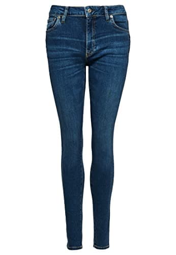Image of Superdry Women's Vintage MID Rise Skinny Jeans Suit Trousers, Fulton Vintage Blue,