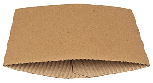 Image of ABENA Cup Sleeves | Pack of 100 Sleeves for Takeaway Cups | Suitable for 12oz Coffee Cups to 16oz Coffee Cups | Suitable to be Used with Cardboard Cups and Hot Drink Disposable Cups