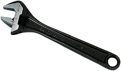 Image of Bahco 8073 IP "Black-Finished" Adjustable Wrench in Industrial Pack, Grey, 12-Inch, 34 mm