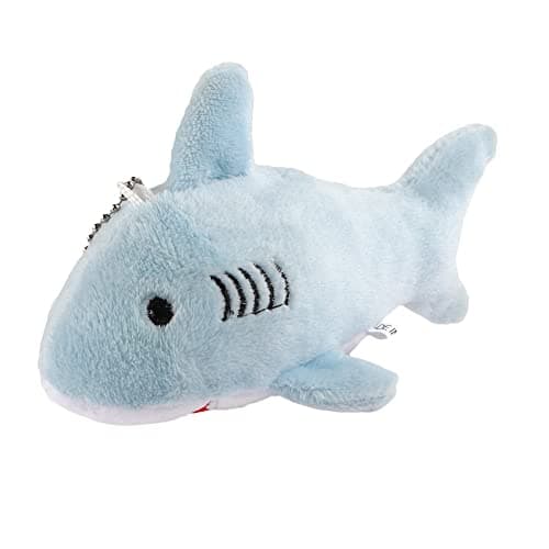 Image of 12CM Chain Ocean Animal Plush Toy, Shark Keyring Pendant, Mini Key Gift Dolls Gift Shark Plush Stuffed Keyring(Blue)