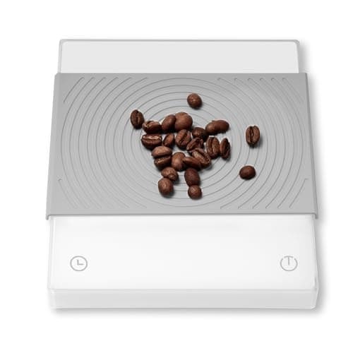 Image of Black Mirror Basic 2, TIMEMORE Pour-Over Coffee Scale with Timer, Flow Control, 0.1g Accuracy, Featuring Automatic Timer, 2000g Capacity, White