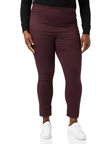 Image of M17 Women Ladies Denim Jeans Jeggings Skinny Fit Classic Casual Trousers Pants with Pockets (8, Berry)