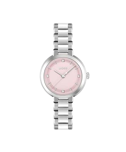 Image of BOSS Three Hand Quartz Movement Watch for Women Sena Collection with Silver Stainless Steel Bracelet - 1502757