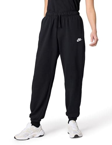 Image of NIKE DQ5800-010 W NSW Club FLC MR OS Pant Pants Women's Black/White Size M