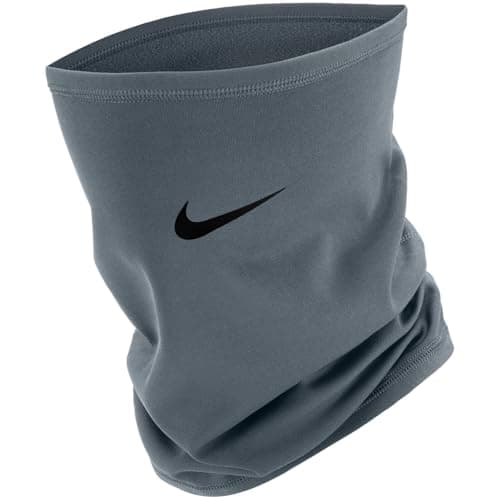 Image of Nike Men's Therma-Fit Fleece Neck Warmer Tube Scarf Winter Running Training Outdoor Sports Scarf, Smoke Grey/Black, One Size