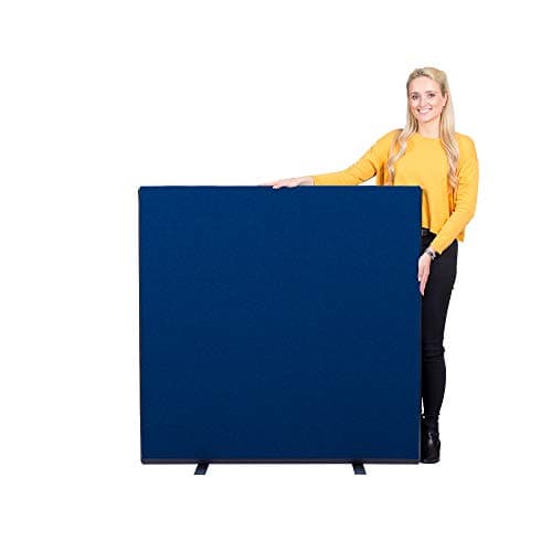 Image of Panelwarehouse 1200mm Wide Nyloop Office Partition Screen - 3 Heights & 10 Colours (Navy Blue, 1200mm W x 1200mm H)