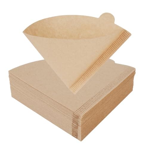Image of NUTTDOO Coffee Filter Papers,100PCS Disposable Unbleached Cone Filter Papers