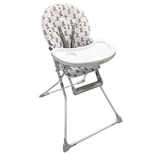 Image of My Babiie MBHC1 Dani Dyer Elephants Compact Highchair White