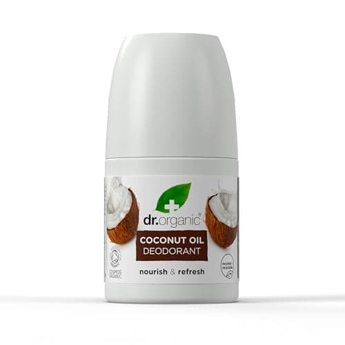 Image of Dr Organic Coconut Oil Deodorant, Aluminium Free, Mens, Womens, Natural, Vegan, Cruelty-Free, Paraben & SLS-Free, Organic, 50ml, Packaging may vary