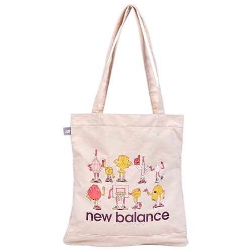 Image of New Balance Unisex Graphic Tote, Vintage Stylish Carry Bag, Drift Red