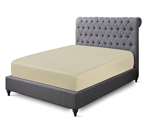 Image of Sapphire collection 200 Thread Count 100% Egyptian Cotton Fitted Sheet (Super King, Mocha)