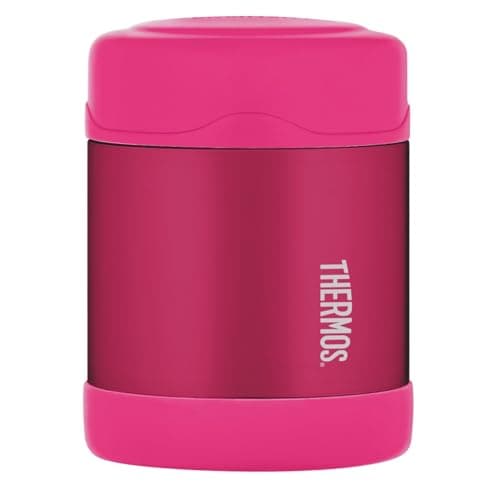 Image of Thermos - Pink Kids Food Flask (290ml) - BPA Free, Stainless Steel, Spill Proof, Thermal Flask for Lunch Box, 5 Hours Hot & 7 Hours Cold