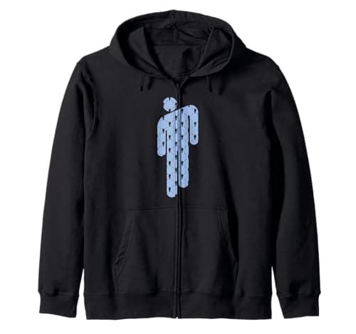 Image of Billie Eilish Official Blue Blohsh Zip Hoodie